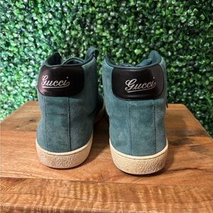 Gucci Men's Green Suede Sneakers